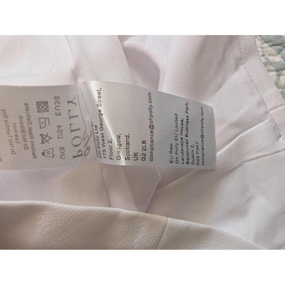 Oh Polly Adelia White Heart Cut Out Bodycon Mini Dress Bridal US 4 NEW going out - Picture 9 of 10